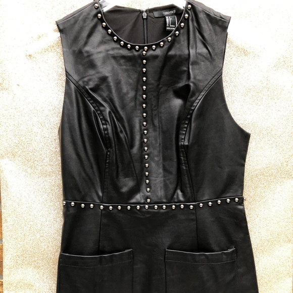 Faux leather studded dress - Picture 2 of 5